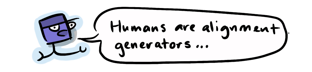 Humans as alignment generators