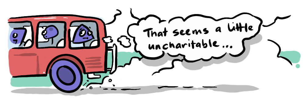 An uncharitable thought