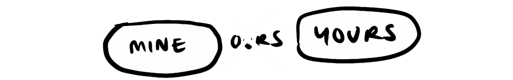 Venn diagram showing two circles that barely overlap — emotional fusion pulling people apart