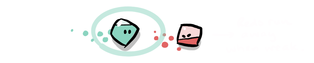 Green and Red Neuts in Neutropia