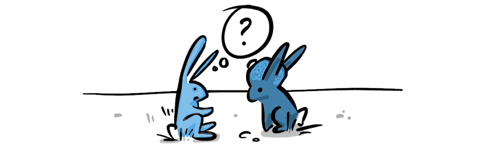 A Vitruvian Man, but it's a rabbit