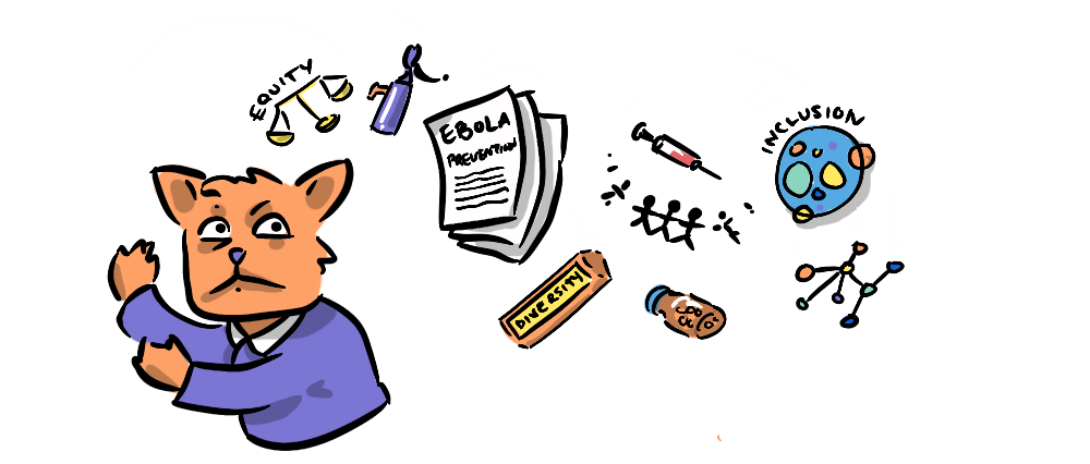 A Vitruvian Man, but it's a rabbit