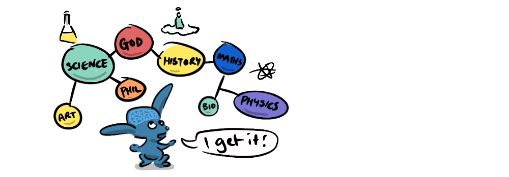 A Vitruvian Man, but it's a rabbit