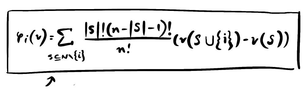 Shapley value formula