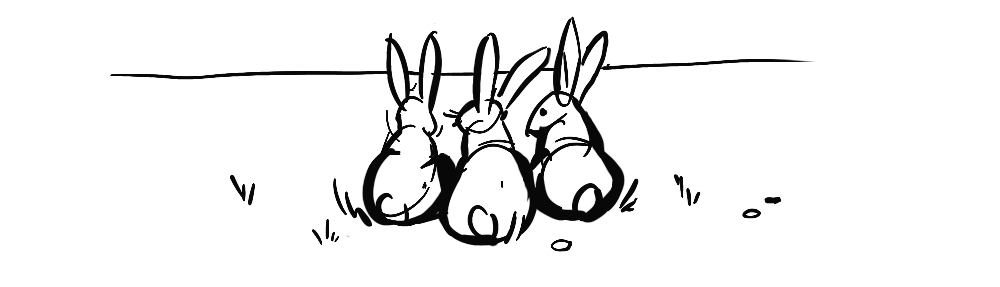 3 Bunnys sitting together